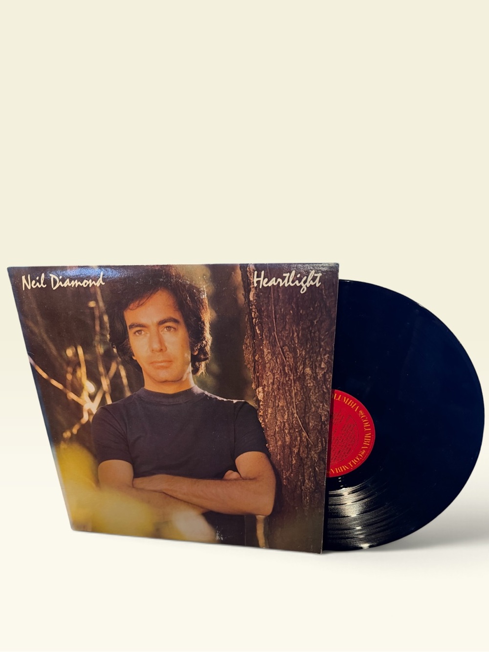 1982 Neil Diamond Heartlight 12" Black Vinyl LP Record Columbia Rock Pop QC38359